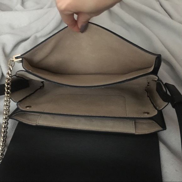 Chloe black Faye Small Suede/Leather Shoulder Bag